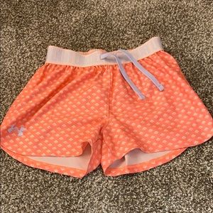 orange under armor shorts